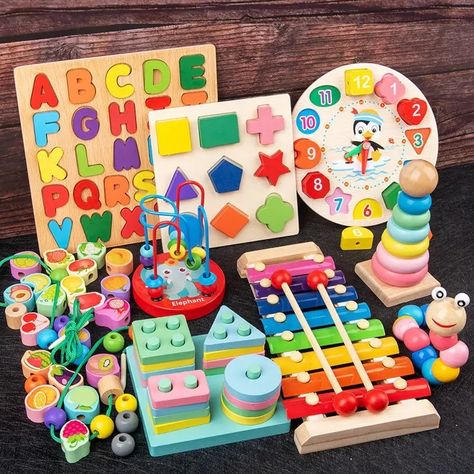 Montessori Games, Montessori Wooden Toys, Montessori Toys Baby, Montessori Teaching, Baby Montessori, Toys Montessori, Montessori Baby Toys, Math Toys, Games Kids