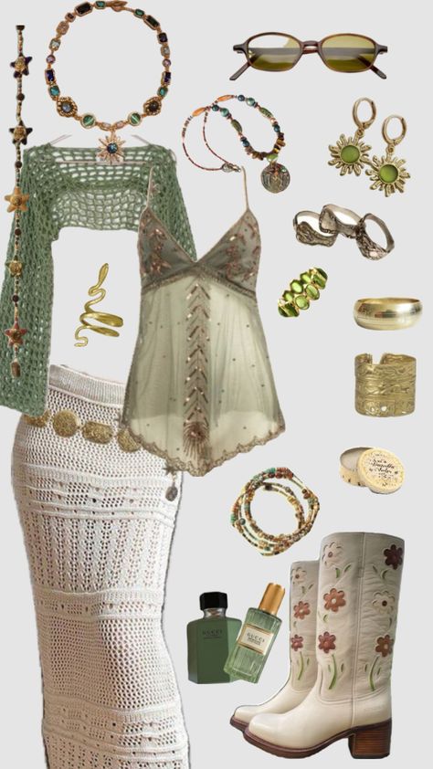 #boho #hippie Mode Hippie, Looks Country, Earthy Outfits, Estilo Hippie, Mode Boho, Looks Party, Swaggy Outfits, Mode Inspo, Hippie Outfits