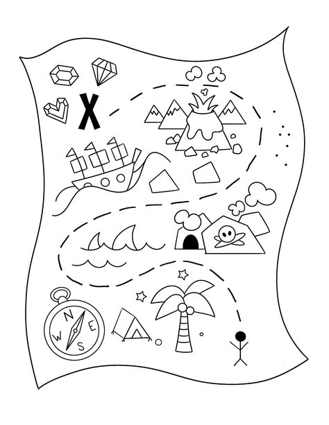 X Marks the Spot! Print your Free Pirate Printable for Preschool!  Pirate Coloring Pages | Pirate Worksheets | Pirate Party | Pirate Theme Pirate Colouring Pages, Pirate Bingo Free Printable, Pirate Gross Motor Activities, Pirate Dramatic Play Preschool, Pirate Week Activities For Kids, Pirate Art Projects For Kids, Pirate Crafts For Toddlers, Pirate Preschool Activities, Free Pirate Printables