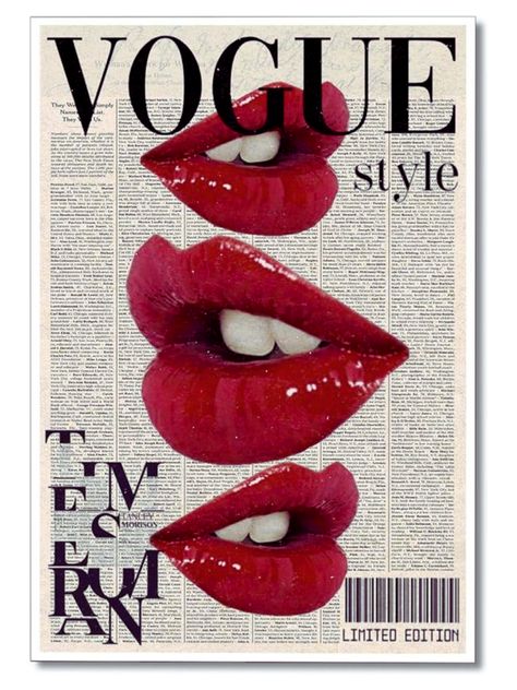 Wall art, red lips, bedroom, dorm, designs, prints, printable, fashion, vintage poster, glam aesthetic, old money, rich, soft girl life, trendy preppy, groovy retro wall art Girls Room Wall Decor, Trendy Wall Decor, Funky Wall Art, Preppy Room Decor, Preppy Room, Red Decor, Fashion Wall Art, Aesthetic Painting, Retro Wall Art