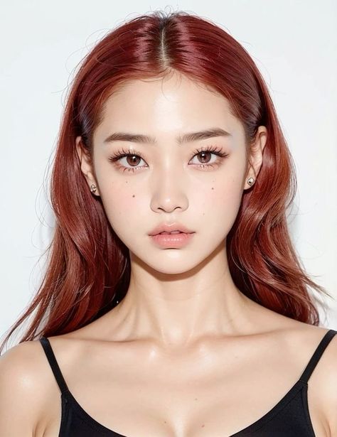 Face Reference Female Asian, Random People Faces To Draw, Soft Makeup Look Asian, Skin Color Claims For Dr, Korean Makeup Inspiration, Polished Hairstyles Classy, Asian Button Nose, Red Makeup Asian, 2000s Kpop Makeup