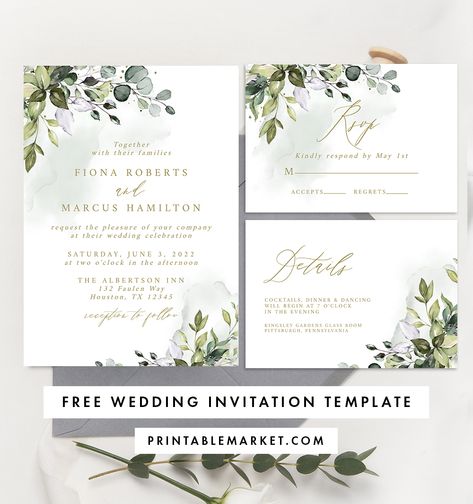 14 Free Wedding Program Templates Wedding Card Templates Free, Eucalyptus Invitation Template, Wedding Programs Template Free Download, Free Wedding Program Template Download, Wedding Card Template Free Editable, Editable Wedding Invitations Free, Free Wedding Invitation Templates Editable, Wedding Templates Printable Free, Floral Wedding Invitations Template