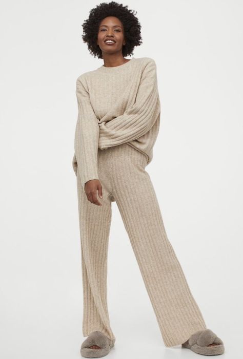 The Best H&M Loungewear Pieces to Shop Right Now! - thatgirlArlene Knit Set Outfit, Ribbed Loungewear, Knitted Loungewear, Knit Loungewear, Loungewear Outfits, Loungewear Sets, Loungewear Set, Womens Loungewear, Knit Pants