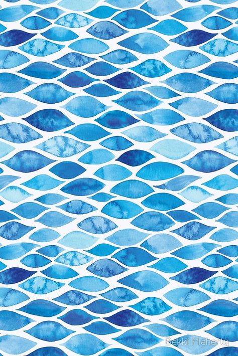 Ocean Pattern Design, Pattern Art Aesthetic, Water Pattern Design, Watercolour Ocean, Ocean Patterns, Beach Patterns, Watercolor Pattern Design, Decor Marin, Ocean Prints