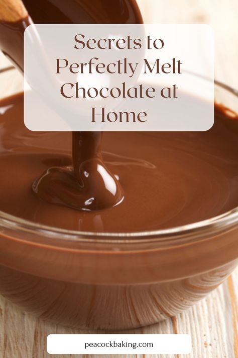 Do you love the rich, velvety taste of melted chocolate? Whether you’re a home baker, a chocolate enthusiast, or simply a dessert lover, knowing how to melt chocolate properly can elevate your culinary creations to a new level. #peacockbaking Melting Chocolate In Crock Pot For Dipping, Chocolate Melting Pot, Diy Melting Chocolate, How To Keep Chocolate Melted For Dipping, Melting Chocolate In Crock Pot, Melting Chocolate For Dipping Crock Pot, How To Dip Cookies In Melted Chocolate, Easy Way To Melt Chocolate For Dipping, How To Melt Chocolate Chips On The Stove