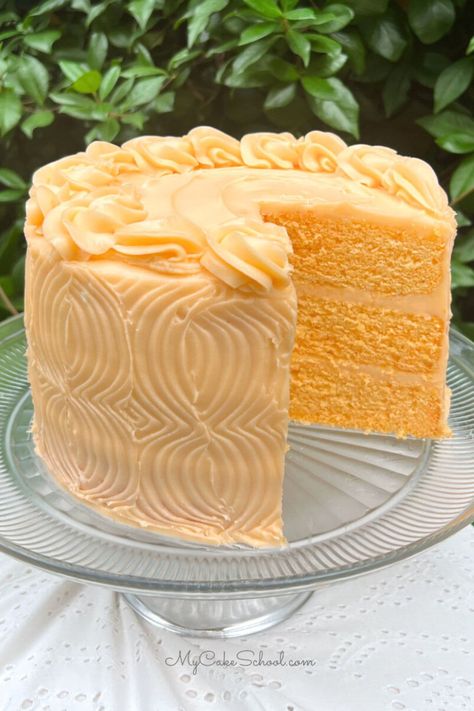 Satsuma Recipes Cakes, White Cake With Orange Slices, Florida Orange Cake Recipe, Orange Ginger Honey Cakes, Cakes With Fruit In Them, Orange Fluff Cake, Orange Cake From Box Cake, Orange Cake With Buttercream Frosting, Recipe For Orange Cake