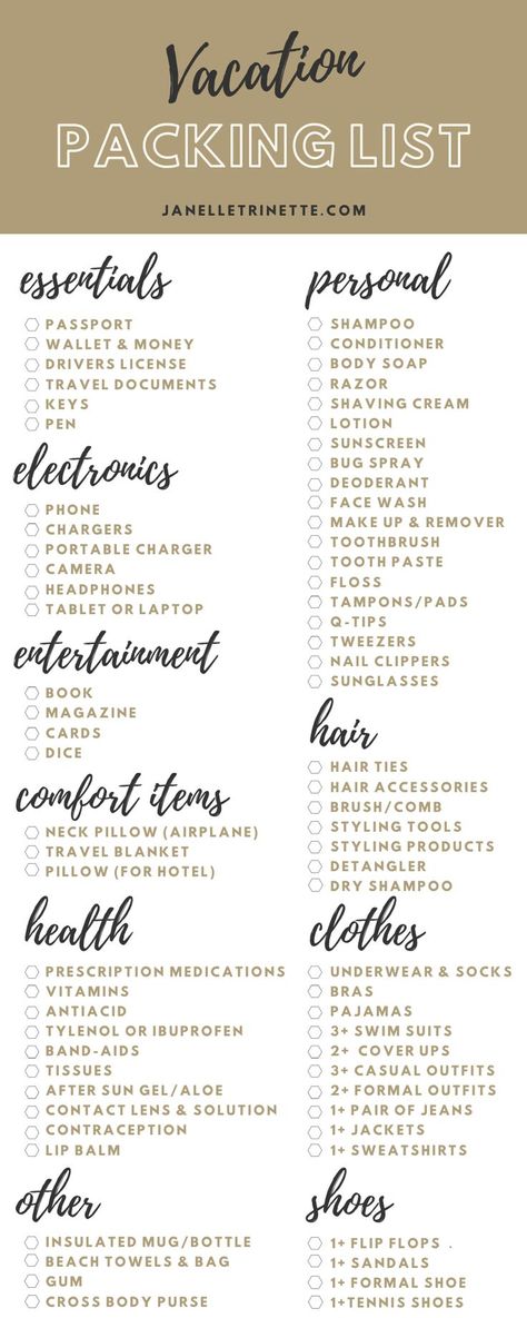 Vacation Packing List | Packing list for vacation, Vacation packing, Suitcase packing list Suitcase Packing List, Trip Essentials Packing Lists, Swim In The Ocean, Beach Vacation Packing, Packing Essentials List, Travel Packing Checklist, Vacation Packing List, Road Trip Packing, Packing List For Vacation