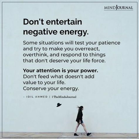 Negative Energy Quotes, Energy Vampires, Positive Energy Quotes, Energy Quotes, Mindfulness Journal, New Energy, Good Energy, Negative Thoughts, Negative Energy