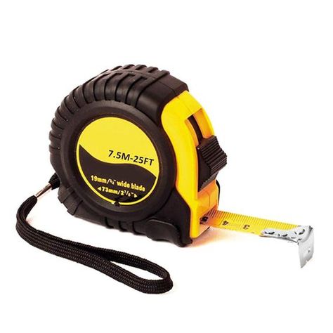 25 FT 3/4" Heavy Duty SAE Metric Measure Tape w/ Hand Strap Belt Clip Thumb Lock Moving Supplies, Tape Measures, Hardware Tools, Measuring Tape, Belt Clip, Tape Measure, Workshop Equipment, Ruler, 4 Inch