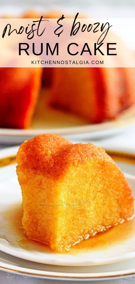 Elevate your dessert game with this heavenly rum cake from scratch that is perfect for every party! Made with only the finest ingredients, this dense and rich cake is soaked in a delectable, thick butter rum sauce that will leave you craving more. Whether it's a special occasion or just a weekend treat, this recipe is sure to impress your family and friends with its irresistible taste and aroma. Bundt Cake Recipes With Alcohol, Captain Morgan Rum Cake, Butter Rum Pound Cake, Mini Rum Bundt Cakes Recipe, German Rum Cake, Mini Bundt Rum Cake Recipes, Boozy Rum Cake, Tortuga Rum Cake Recipe Copycat, Tortuga Rum Cake Recipe