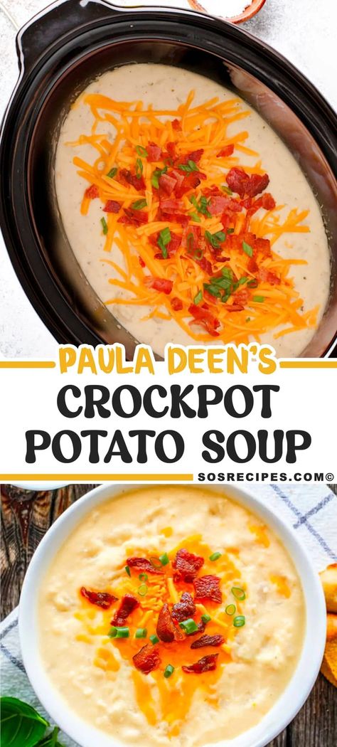 This easy potato soup with hash browns soup recipe by Paula Deen is amazing, and again this soup season we had to give you another one, and one of my favorites. Hash Brown Potato Soup Crockpot, Shredded Hashbrown Potato Soup, O Charleys Potato Soup Recipe, Paula Dean Potato Soup, Hashbrown Potato Soup, Paula Deen Potato Soup, Cream Chicken Soup, Outback Potato Soup, Hash Brown Potato Soup