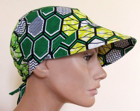 African Fabric Accessories, Womens Sun Hat, Ankara Accessories, Chemo Scarves, Church Lady Hats, Chemo Hats, African Inspired Decor, African Hats, Afrocentric Fashion