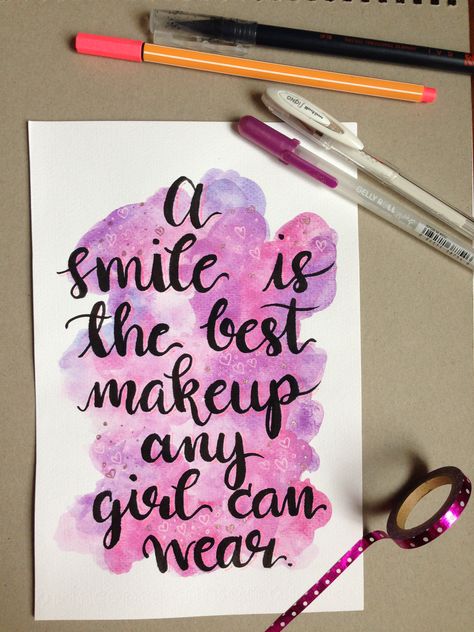 From instagram @_chayylize  Watercolor Calligraphy #watercolor #calligraphy #art #quotes Watercolor Calligraphy Quotes, Calligraphy Art Quotes, Calligraphy Quotes Doodles, Calligraphy Watercolor, Brush Lettering Quotes, Citation Art, Doodle Quotes, Handlettering Quotes, Drawing Hands