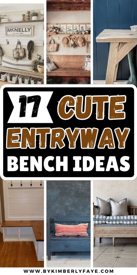 Whether you’re looking for something rustic, modern, or multifunctional, these 17 Insanely Cute Entryway Bench Ideas You’ll Love, Entryway Bench Ideas Entrance, Entryway Bench Ideas With Storage Entry Nook Ideas With Bench, Rustic Farmhouse Entryway Bench, Shoe Storage Bench Entryway Modern, Decorate Bench Entryway, Entry Hall Bench Ideas, Wall Decor Above Bench Entry Ways, Entranceway Bench Ideas, Entryway With Bench Decor, Front Entry Bench Ideas