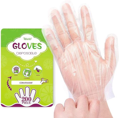 AmazonSmile: Disposable Gloves, 200 Pcs Plastic Gloves for Kitchen Cooking Cleaning Food Handling by Teivio: Clothing House Special Fried Rice Recipe, Traditional Kimchi Recipe, Fresh Kimchi, Plastic Gloves, Plaid Apron, Korean Side Dishes, Popular Side Dishes, Kimchi Recipe, Food Handling