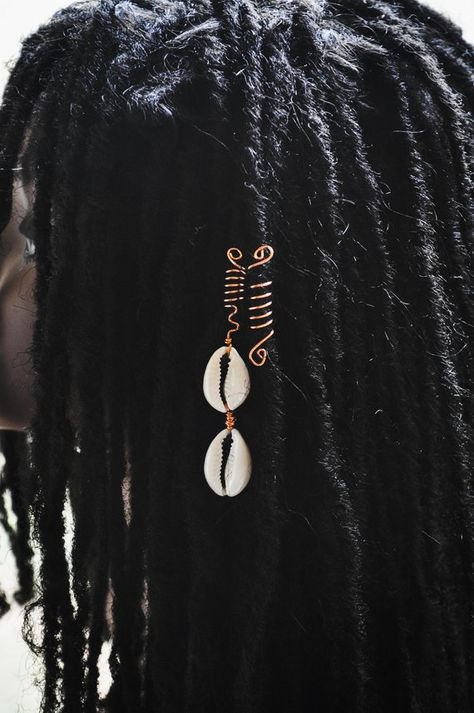 Dreadlock Jewelry For Braids Copper Cowrie Shell Dreadlock Accessory . Perfect fro Braids/Dreadlocks & Twists Handmade hair jewelry to adorn your beautiful hair. This set includes 2 dreadlock beads Locs Accessories, Natural Hair Jewelry, Braids Jewelry, Loc Accessories, Dread Lock, Blonde Dreadlocks, Coffee Facial, Coffee Mask, Afrocentric Jewelry