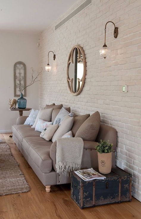 White brick wall interior