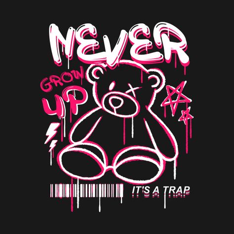 Teddy Bear Shirt Design, Graphic Bear Design, Ideas To Print On Shirts, Cool Tshirt Designs Logo, Oversized Tshirt Print Design, Teddy Bear T Shirt Design, Shirt Logos Ideas, Printing Designs On T Shirts, Oversized T Shirt Design Ideas