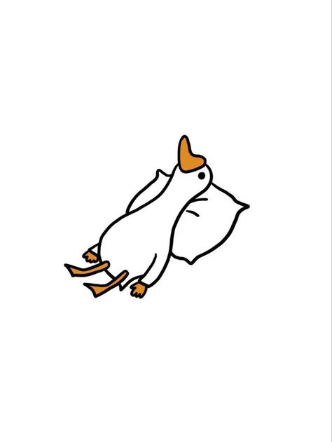 Drawing Ideas Duck, Funny Simple Drawings, Collage Tattoo Ideas, Goose Tattoo, Collage Tattoo, Duck Drawing, Duck Logo, Silly Goose, 캐릭터 드로잉