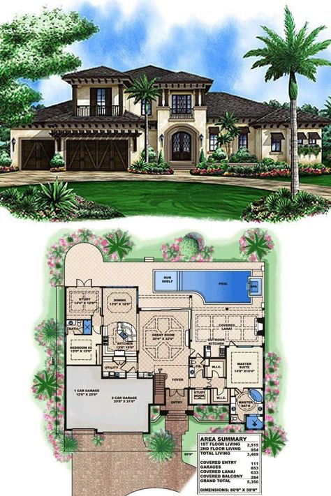 California House Floor Plan, Spanish Hacienda Style Homes House Plans, Modern Spanish Villa Floor Plans, Spanish House Inspiration, Hacienda Style Homes Floor Plans, Floor Plans Spanish Style, Mediteranian House Plans, Mission Style Homes House Plans, Mexican Mansion Floor Plan