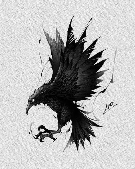 Black Crow Tattoos, Natur Tattoo Arm, Cover Up Tattoos For Men, Rabe Tattoo, Crow Tattoo Design, Gothic Tattoos, Best Cover Up Tattoos, Tattoo Patterns, Crow Tattoo