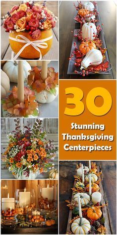 Diy Thanksgiving Centerpieces, Thanksgiving Centerpieces Diy, Thanksgiving Decorations Outdoor, Fall Table Centerpieces, Thanksgiving Dinner Table, Thanksgiving Decorations Diy, Adornos Halloween, Diy Thanksgiving, Thanksgiving Diy