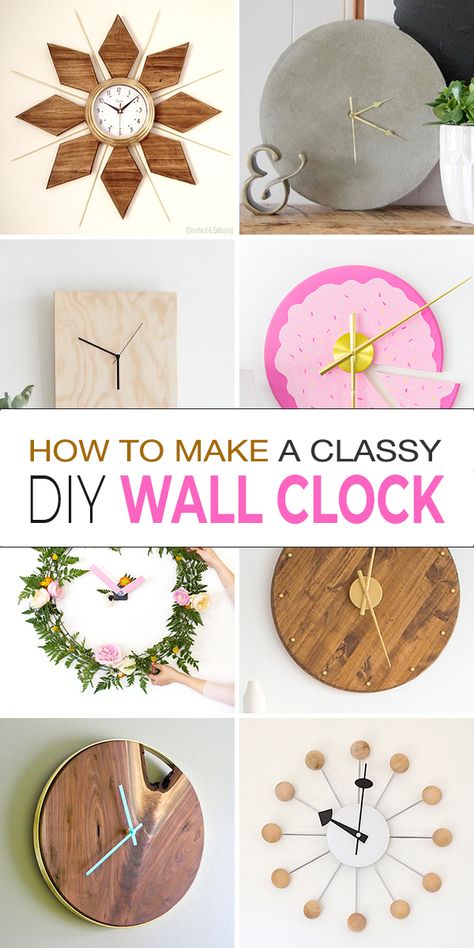 Come see how you can make these gorgeous Clocks! - Lots of ideas, projects & tutorials for you to choose from! #clockideas #diyclocks #diyclockideas #diyclockprojects #wallclocks #diywallclocks #diywallclockideas #ohmeohmy Clock Diy Ideas, Diy Clock Ideas, Diy Wall Clock Ideas, Make A Clock, Clock Diy, Clock Ideas, Diy Wand, Diy Wall Clock, Diy Clock Wall