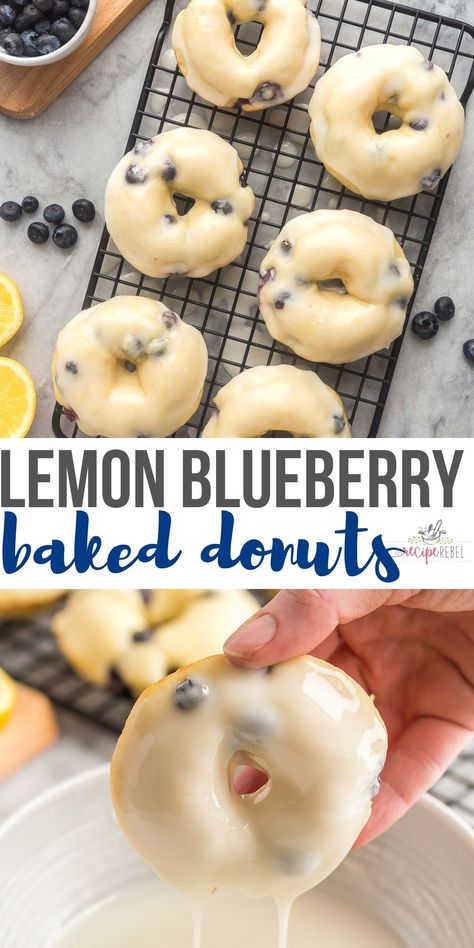 Blueberry Doughnuts, Doughnut Recipe Easy, Weight Watcher Desserts, Blueberry Donuts, Easy Donuts, Homemade Donuts Recipe, Baked Donut Recipes, Perfect Healthy Breakfast, Low Carb Dessert