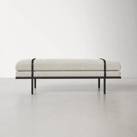 For the End of Your Bed: Booker Upholstered Bench Contemporary Bench, Entry Bench, Bed End, Hallway Wall Decor, End Of Bed Bench, Modern Bench, Bench Designs, Bed Bench, Bedroom Bench