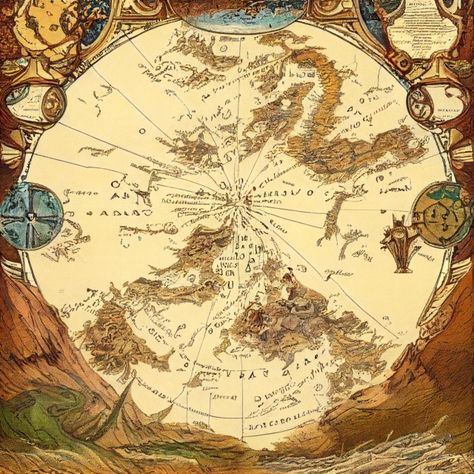 Antique fantasy map, map of a world, map of a world | Midjourney Fantasy Continent Map, Fantasy World Maps, Planet Map, World Map Photo, Maps Aesthetic, Mists Of Avalon, Three Witches, Fantasy World Map, Antique World Map