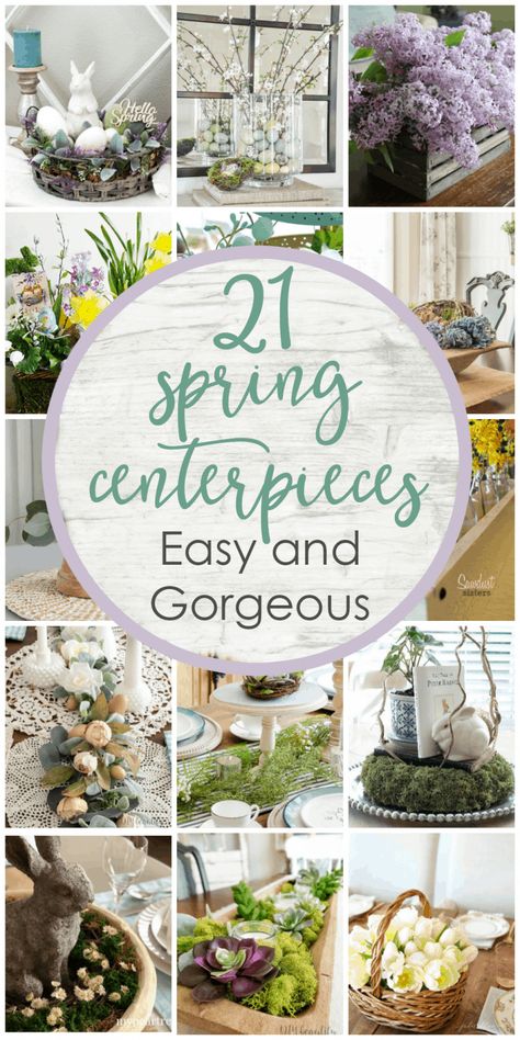 Spring Time Centerpieces, Spring Centre Pieces, Spring Diy Centerpieces, Spring Outdoor Table Decor, Spring Farmhouse Table Decor, Ideas For Spring Decorating, Spring Dining Table Centerpieces, Easter Diy Table Decorations, Spring Home Decorations