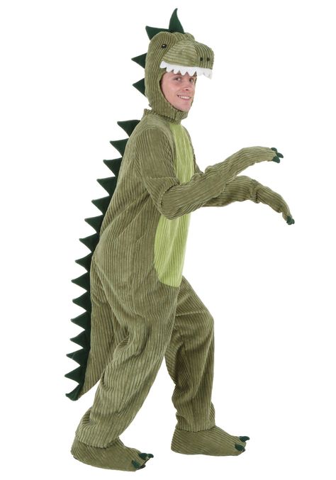 T Rex Halloween Costume, Adult Dinosaur Costume, Rex Costume, T Rex Costume, Dinosaur Halloween Costume, Costume Green, Dinosaur Halloween, Green Costumes, Popular Costumes