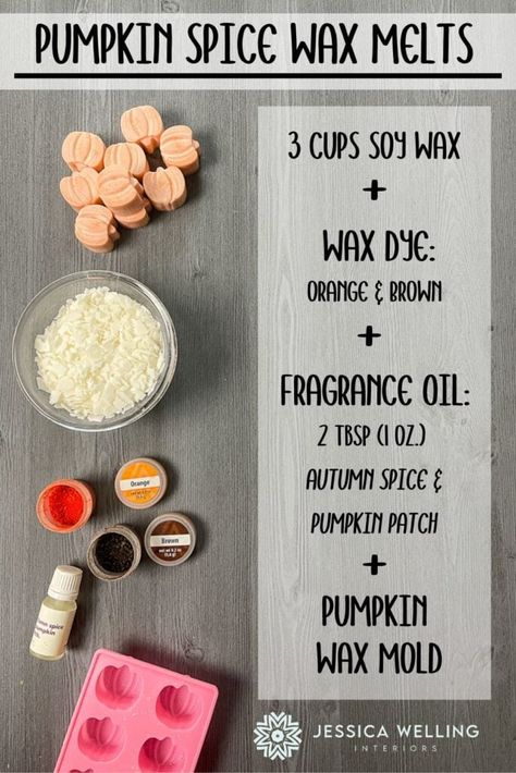 Make these amazing Pumpkin Spice scented soy wax melts at home in the microwave with just 3 ingredients! Diy Wax Melt Packaging Ideas, Natural Wax Burner Recipes, Sachets, Candle Tarts Diy, Homemade Candles To Sell, Diy Scented Wax Melts Recipes, Soy Wax Melts Diy Recipes, Essential Oil Recipes For Wax Melts, How To Make Your Own Wax Melts, pumpkin spice, candle making, Fall fragrances, candle tarts diy, wax tarts Diy Scentsy Wax Melts, Wax Tart Packaging Ideas, Essential Oil Wax Melt Recipes, Essential Oil Wax Melts Diy, Diy Scented Wax Melts Recipes, Soy Wax Melts Recipes, Wax Melt Scent Recipes, Candle Melts Packaging, How To Make Wax Melts To Sell