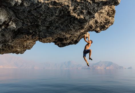 McKinnon_BR-5 Climbing, A Man, Water