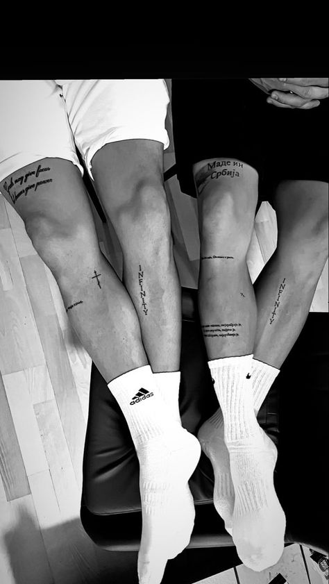 Footballer Leg Tattoo, Tattoo Ideas For Men Forearm Bible Verse, Leg Tattoo Men Minimalist, Footballer Tattoos For Men, Cross Leg Tattoo Men, Christian Neck Tattoos For Men, Christian Leg Sleeve Tattoos, Tattoo Ideas For Men Arm Simple, Minimalistic Tattoos Men