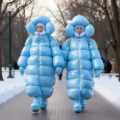 Huge Puffer Jacket, Big Puffer Jacket, Long Jacket Outfit, Puffy Winter Coat, Snow Outfits, Women's Puffer Coats, Down Suit, Shiny Jacket, Winter Suit