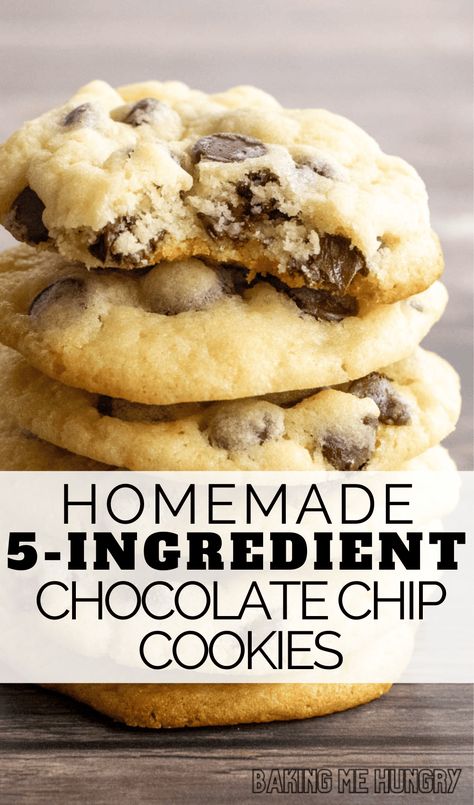 5 Ingredient Chocolate Chip Cookies without Brown Sugar No Flour Cookies 3 Ingredients, Chocolate Chip Cookies Recipe Without Brown Sugar, Four Ingredient Cookies, Easy Chocolate Chip Cookies 3 Ingredients Simple, 3 Ingredient Cookies Chocolate Chip, Choc Chip Cookies Recipe, Chocolate Chip Cookies Without Brown Sugar, Chocolate Chip Cookies No Brown Sugar, Few Ingredient Cookies