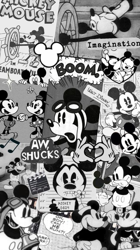 #mickeymouse #magic #disney #waltdisneyworld #mickeyandminnie #disneyaesthetic #vibes #themagic #art #cartoon #blackandwhite Aesthetic Mickey Mouse, Mickey Mouse Background, Arte Aries, Wallpaper Classic, Alice In Wonderland Flowers, Mickey Mouse Wallpaper Iphone, Mouse Wallpaper, Tema Disney, Mouse Pictures