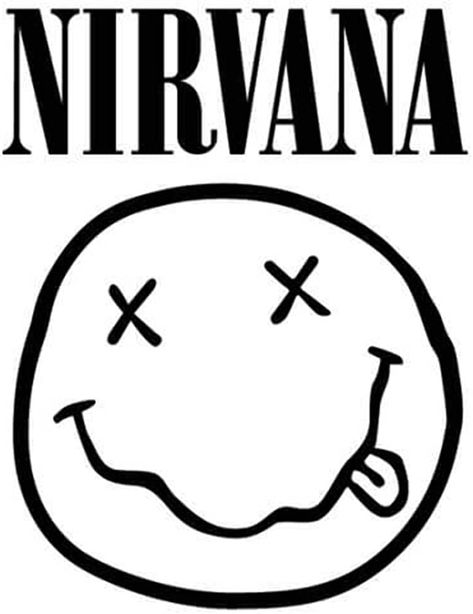 Download or print this amazing coloring page: Amazon.com: Nirvana Die-Cut Decal Sticker - Band Logo : Tools & Home Improvement Nirvana Logo, Nirvana Band, Paper Folding Crafts, Paper Fox, T Shirt Transfers, Cute Shirt Designs, Silhouette Stencil, Band Logos, Origami Easy