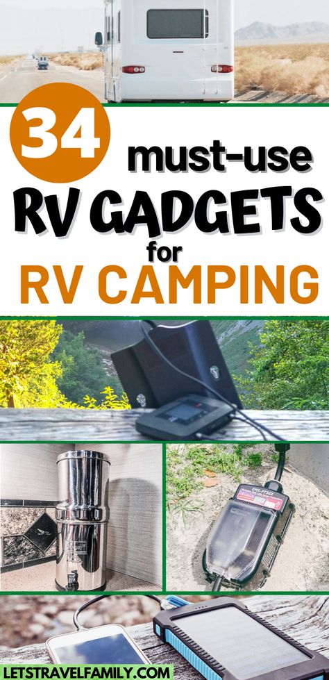 Rv Must Haves, Camper Organization Rv Living, Rv Gadgets, Full Time Rv Living, Travel Trailer Living, Rv Camping Checklist, Camper Accessories, Rv Camping Tips, Camper Hacks