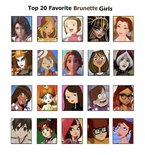 Characters With Brown Hair, Halloween Brunette, Throwback Cartoons, Brown Hair Halloween Costumes, Brown Hair Cartoon, Brown Hair Female, Cartoon Halloween Costumes, 90s Cartoon Characters, Characters Female