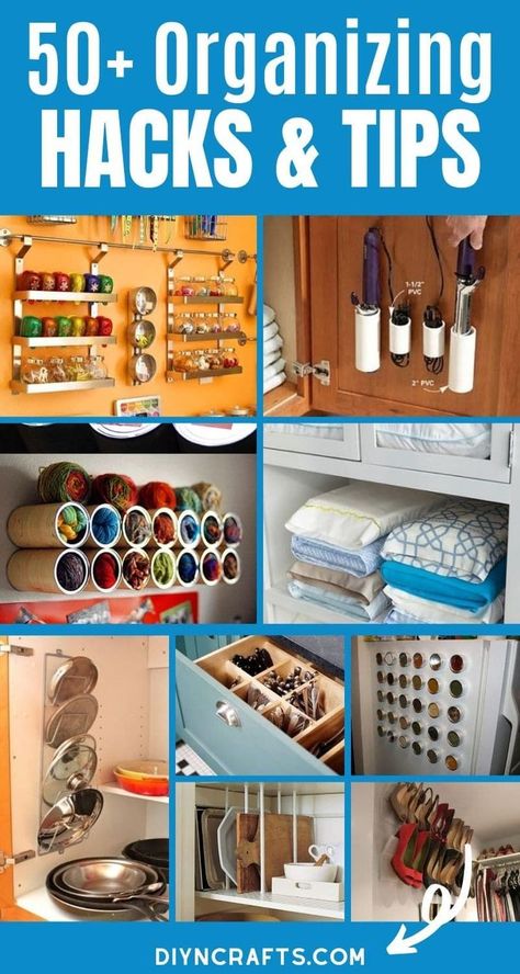 Easy Home Organization, Organization Hacks Diy, Storage Hacks Diy, Hacks And Tips, Organizing Hacks, Small Space Organization, Small Space Storage, Space Organizer, Home Organization Hacks