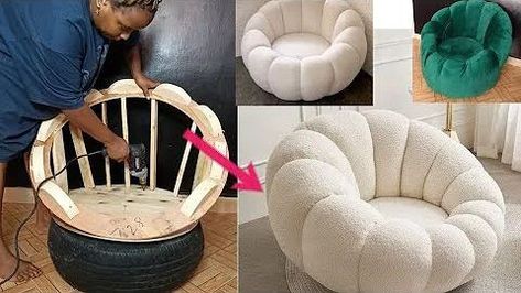 Repurposed Tires, Tires Diy, Tire Chair, Repurposed Tire, Tire Furniture, Diy Furniture Decor, Bag Tutorials, Diy Furniture Renovation, Diy Crafts Room Decor