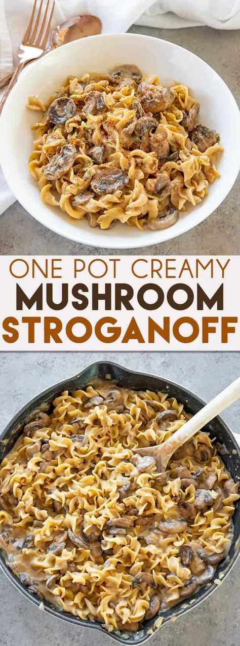 Salty Marshmallow, Mushroom Stroganoff, Vegetarian Crockpot, Best Appetizers, Mushroom Recipes, Comfort Foods, Dutch Oven, One Pot Meals, Vegetarian Dishes