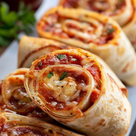 Tortilla Pizza Rolls Homemade Tortilla Pizza, Burrito Pizza Flour Tortillas, Pizza Made From Tortilla, Flour Tortilla Recipe Ideas, How To Roll A Tortilla Wrap, Things To Do With Flour Tortillas, Pizza On Wraps, Pepperoni Rolls With Tortillas, Lunches To Make With Tortillas