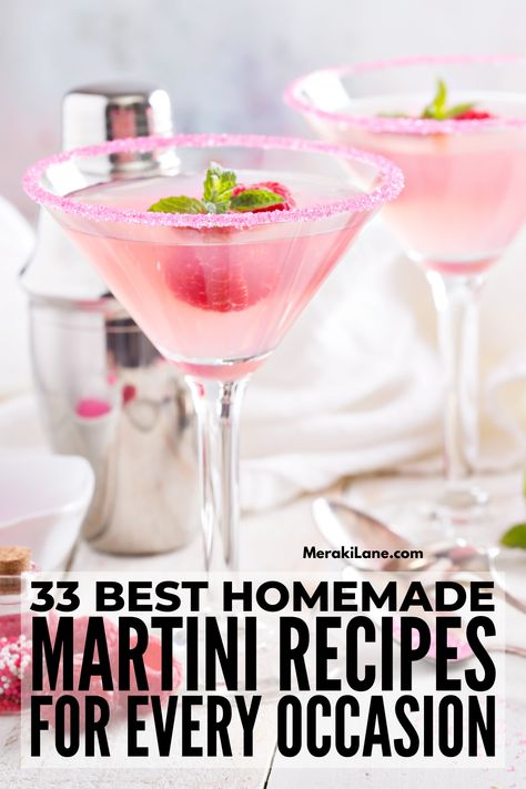 Winter Martini Recipes, Summer Martini Recipes, Sweet Martini Recipes, Elderflower Liquor, Summer Martinis, Best Martini Recipes, Martini Recipes Easy, Dirty Martini Recipe, Martini Recipes Vodka