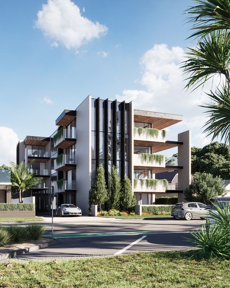 Australian Exterior Render Minecraft Concept, Apartments Building, Exterior Render, D5 Render, Single House, Apartment Exterior, Architecture Design Drawing, Architecture Rendering, Modern Exterior