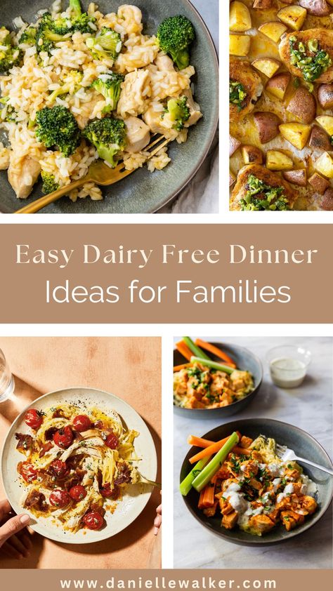 Non Dairy Dinner, Dairy Free Dinner Ideas, Easy Dairy Free Dinner, Lactose Free Dinners, Dinner Ideas For Families, Gluten Free Dairy Free Recipes Dinner, Gluten Free Dairy Free Dinner, Dairy Free Recipes Easy, Dairy Free Recipes Dinner