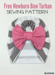 Diy Baby Turban, Diy Baby Bows, Newborn Bows, Baby Turban, Trendy Sewing, Beginner Sewing Projects Easy, Baby Clothes Patterns, Baby Sewing Patterns, Baby Girl Shower Gifts