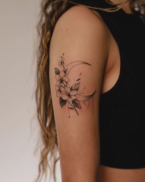 #tattoo, #tattoos, #inked, #tattooart, #tattooedwomen, #tattooedguys, #tattooinspiration, #tattooideas, #tattooworldwide, #tattoosociety, #InkLaughs, and #TattooFails​ Lunar Tattoo, Moon Tattoo Ideas, Cowgirl Tattoos, Magic Runes, Health Tattoo, Moon Tattoos, Moon Tattoo Designs, Best Tattoos For Women, Upper Arm Tattoos